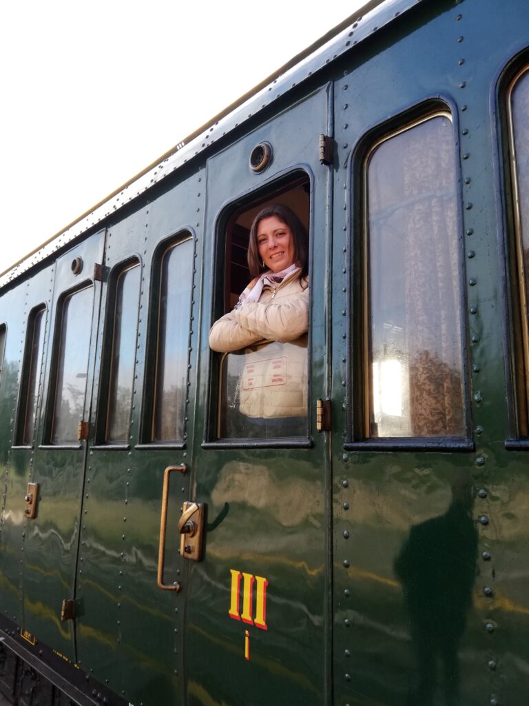 a bordo del treno a vapore per la val d'Orcia